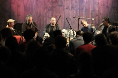 Hands On'Semble with Poovalur Sriji and Houman Pourmehdi.  John Bergamo tribute concert at Blue Whale, Los Angeles CA - 2014