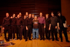 John Bergamo with Dan Kennedy and Terry Longshore with the Southern Oregon University Percussion Ensemble. Ashland, Oregon 2004