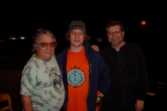 John Bergamo with Joe Caploe and son. University of Wisconsin, Platteville, 2003